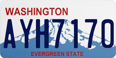 WA license plate AYH7170