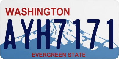 WA license plate AYH7171