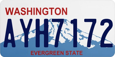 WA license plate AYH7172