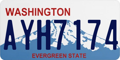 WA license plate AYH7174