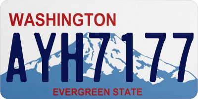 WA license plate AYH7177