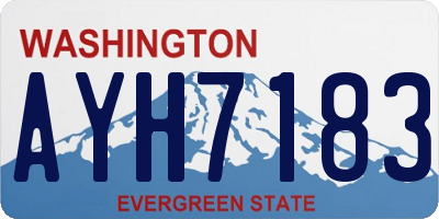 WA license plate AYH7183
