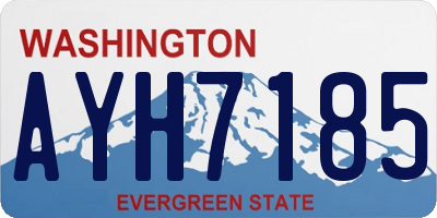 WA license plate AYH7185
