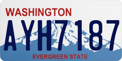 WA license plate AYH7187