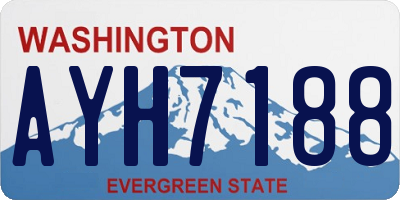 WA license plate AYH7188