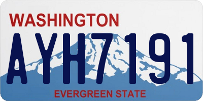 WA license plate AYH7191