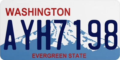 WA license plate AYH7198