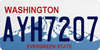 WA license plate AYH7207