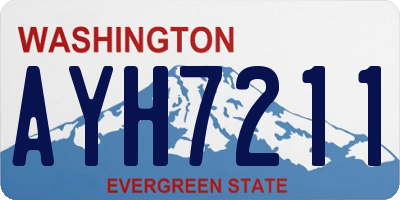 WA license plate AYH7211