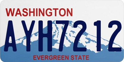 WA license plate AYH7212