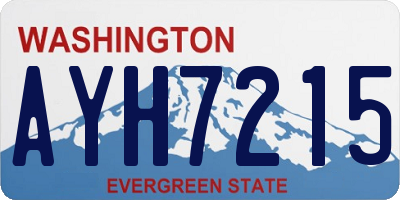 WA license plate AYH7215