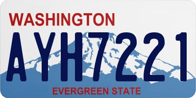 WA license plate AYH7221