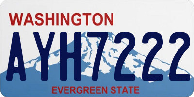 WA license plate AYH7222