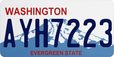 WA license plate AYH7223