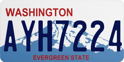 WA license plate AYH7224