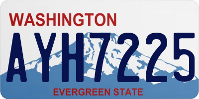 WA license plate AYH7225