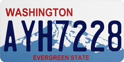 WA license plate AYH7228