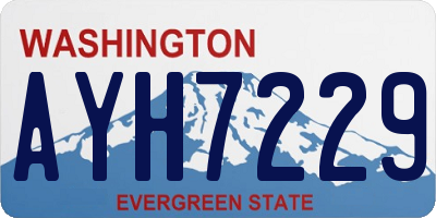 WA license plate AYH7229