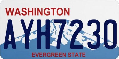 WA license plate AYH7230