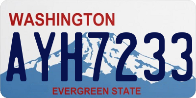 WA license plate AYH7233