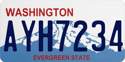 WA license plate AYH7234