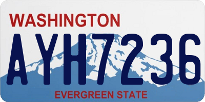 WA license plate AYH7236