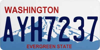 WA license plate AYH7237