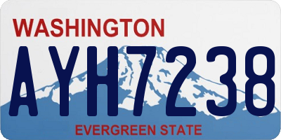 WA license plate AYH7238