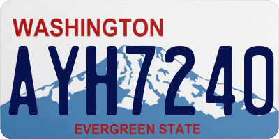WA license plate AYH7240