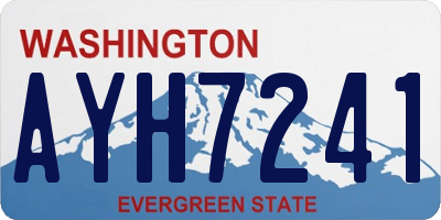 WA license plate AYH7241