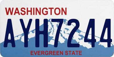 WA license plate AYH7244