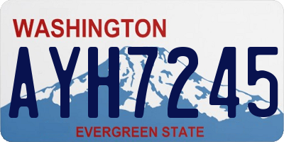 WA license plate AYH7245