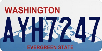 WA license plate AYH7247