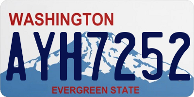 WA license plate AYH7252