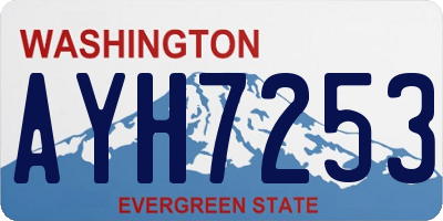 WA license plate AYH7253