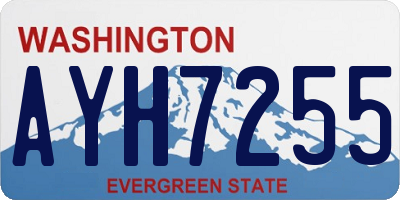 WA license plate AYH7255