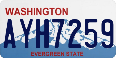 WA license plate AYH7259