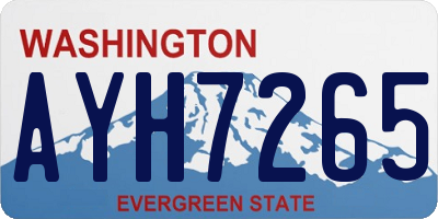 WA license plate AYH7265