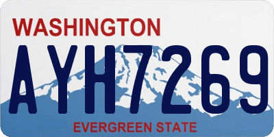 WA license plate AYH7269