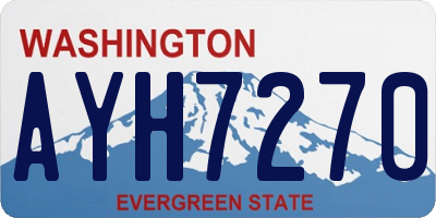 WA license plate AYH7270