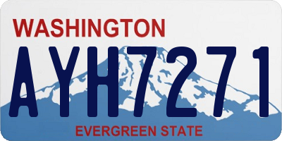 WA license plate AYH7271