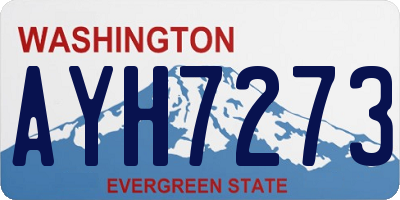WA license plate AYH7273