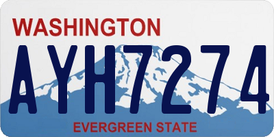WA license plate AYH7274