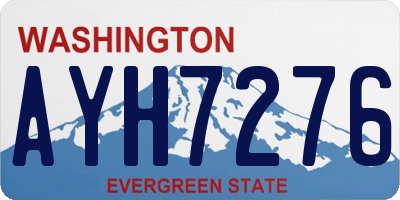 WA license plate AYH7276