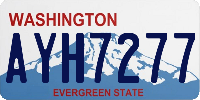 WA license plate AYH7277