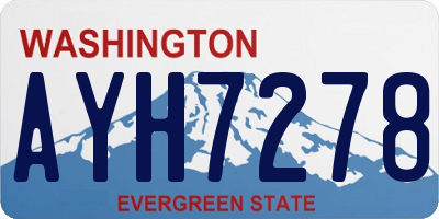WA license plate AYH7278