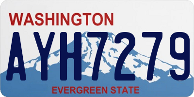 WA license plate AYH7279