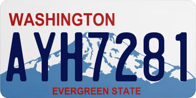 WA license plate AYH7281