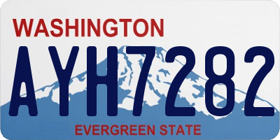 WA license plate AYH7282