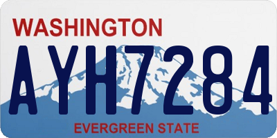 WA license plate AYH7284